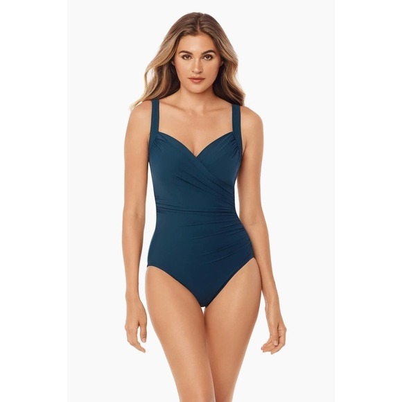 Miraclesuit Sanibel One Piece Swimsuit Underwire Size 16 NWOT - Picture 1 of 12